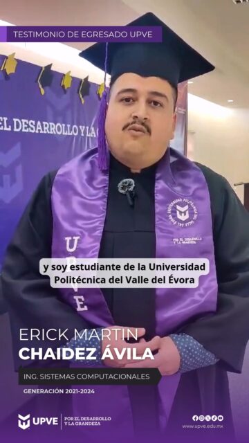 El egresado Erick Martin Chaidez Ávila de la 11va Generación (2021-2024) de la carrera de Ingeniería en Sistemas Computacionales, nos cuenta su experiencia en la Universidad Politécnica del Valle del Évora.

#SomosUPVE
#PorElDesarrolloYLaGrandeza
#SomosDelfinesUPVE