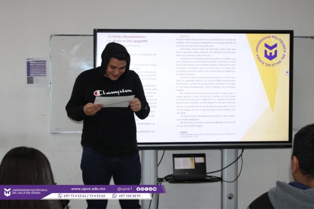 🤝 Tequios por la Paz y Contra las Adicciones 🕊️
En la Universidad Politécnica del Valle del Évora se continúan promoviendo actividades que fortalecen el bienestar y la formación integral de la comunidad estudiantil. En el marco del Día de la Cero Discriminación, se llevaron a cabo maratones de lectura como parte de las acciones que contribuyen a los objetivos de la Jornada Nacional por la Paz y contra las Adicciones.
A través de estos espacios de lectura y reflexión, se fomenta la participación de las y los estudiantes, promoviendo valores como el respeto, la inclusión y la convivencia pacífica. Asimismo, se busca impulsar hábitos positivos que favorezcan el bienestar de la juventud y ayuden a prevenir las adicciones.
La prevención de las adicciones requiere del cuidado y el autocuidado de todas y todos.
@sepmx
#JornadaPorLaPazYContraLasAdicciones
#ElFentaniloTeMata
#SomosUPVE
#PorElDesarrolloYLaGrandeza
#SomosDelfinesUPVE