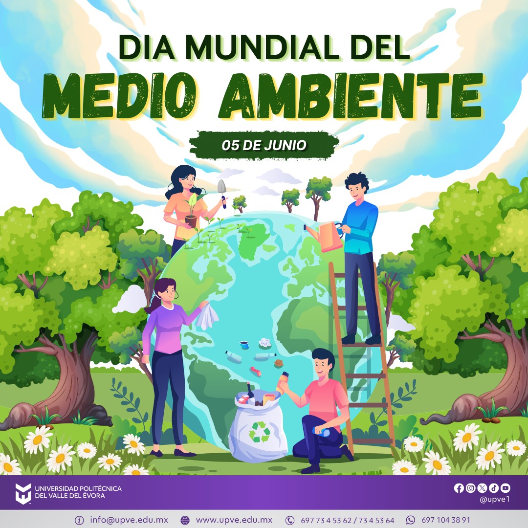 05 de junio | Día Mundial del Medio Ambiente 💚🌎

Hoy, conmemoramos el Día Mundial del Medio Ambiente, una fecha que nos invita a reflexionar sobre la importancia de proteger los recursos naturales y adoptar acciones que contribuyan al cuidado de nuestro planeta.

Cada pequeño esfuerzo cuenta: reducir el uso de plásticos, ahorrar agua y energía, reciclar y fomentar hábitos sostenibles son acciones que generan un impacto positivo para las generaciones presentes y futuras.

Cuidar el medio ambiente es responsabilidad de todas y todos. ¡Sumemos acciones que hagan la diferencia!

#DíaMundialDelMedioAmbiente
#SomosUPVE 
#PorElDesarrolloYLaGrandeza 
#SomosDelfinesUPVE