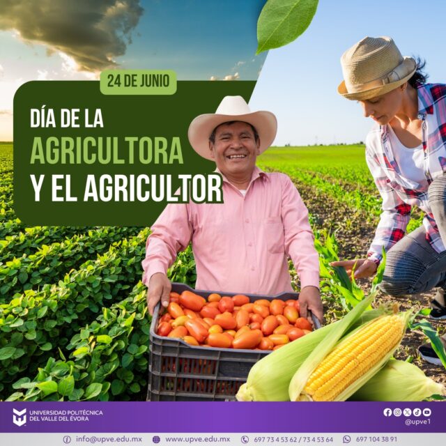 🌱🚜 Día de la Agricultora y el Agricultor 🚜🌱

Hoy reconocemos y celebramos a todas las personas que, con esfuerzo, dedicación y compromiso, trabajan la tierra para producir los alimentos que llegan a nuestras mesas.

En este Día de la Agricultora y el Agricultor, valoramos la importante labor de mujeres y hombres del campo, quienes con sus conocimientos, experiencia e innovación contribuyen al desarrollo económico, la seguridad alimentaria y el bienestar de nuestras comunidades.

Su trabajo diario fortalece nuestras raíces, impulsa el crecimiento de nuestro país y nos recuerda la importancia de cuidar y aprovechar responsablemente los recursos naturales.

#DíaDeLaAgricultoraYElAgricultor
#SomosUPVE 
#PorElDesarrolloYLaGrandeza 
#SomosDelfinesUPVE