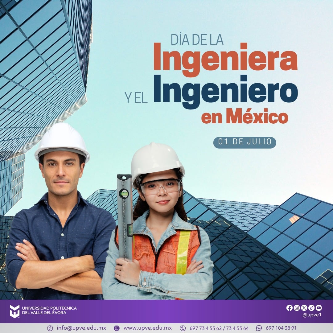 ⚙️💡¡Feliz Día de la Ingeniera y el Ingeniero en México! 👷♀️👷♂️🖥️
En la Universidad Politécnica del Valle del Évora reconocemos y felicitamos a todas las ingenieras e ingenieros que, con su talento, creatividad y compromiso, contribuyen al desarrollo de nuestro país a través de la innovación, la tecnología y la solución de los grandes desafíos de nuestra sociedad.
De manera especial, extendemos nuestro reconocimiento a quienes forman parte de nuestra comunidad universitaria: personal docente, administrativo, directivo, de mantenimiento, egresadas y egresados que ejercen con orgullo esta noble profesión.
Asimismo, felicitamos a nuestras y nuestros estudiantes de Ingeniería, quienes con dedicación, esfuerzo y pasión se preparan para convertirse en las futuras ingenieras y los futuros ingenieros que impulsarán la transformación de México.
¡Que este día sea un reconocimiento a su vocación y al impacto que generan con cada proyecto, idea y logro!
#DíaDeLaIngenieraYElIngeniero
#SomosUPVE
#PorElDesarrolloYLaGrandeza
#SomosDelfinesUPVE