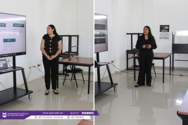💻 Estudiantes de Ingeniería en Tecnología de la Información e Innovación Digital presentan sus proyectos de estadía 🎓
El pasado martes 25 de agosto, estudiantes de la carrera de Ingeniería en Tecnología de la Información e Innovación Digital llevaron a cabo la exposición de sus proyectos de estadía, compartiendo los conocimientos, habilidades y competencias adquiridas durante su formación profesional.
Durante sus presentaciones, las y los estudiantes dieron a conocer las experiencias y resultados obtenidos a través de proyectos desarrollados en el ámbito laboral, demostrando su capacidad para aplicar soluciones tecnológicas ante diferentes necesidades y retos profesionales.
La evaluación estuvo a cargo de los sinodales M.C. Juan Jaime Fuentes Uriarte, M.C. María Alejandra Zamudio Aguilasocho, M.C. Gonzalo Soberanes Flores y M.C. César Octavio Altamirano González, quienes brindaron sus observaciones y aportaciones para fortalecer el desarrollo profesional de las y los estudiantes.
#SomosUPVE
#PorElDesarrolloYLaGrandeza
#SomosDelfinesUPVE