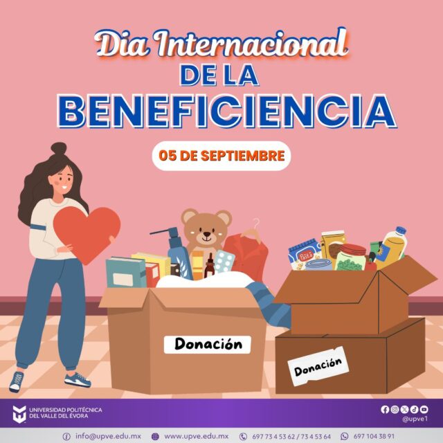 05 de septiembre | Día Internacional de la Beneficencia 💙🤝

Hoy reconocemos el valor de la solidaridad, la generosidad y la empatía como herramientas para construir una sociedad más justa y humana. 🌎✨

Cada acto de ayuda, por pequeño que parezca, puede hacer una gran diferencia.

#DíaInternacionalDeLaBeneficencia 
#Solidaridad
#SomosUPVE
#PorElDesarrolloYLaGrandeza
#SomosDelfinesUPVE