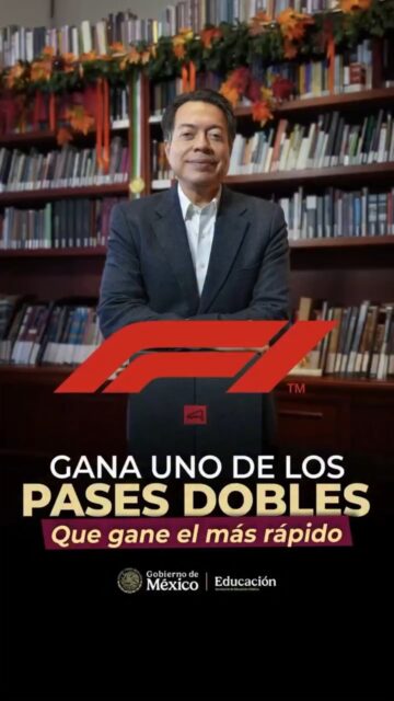 La presidenta Claudia Sheinbaum Pardo mandó 45 PASES DOBLES para el Gran Premio de México. ¡Y tú puedes ganarte uno de ellos! 🏎🟀🔥
Si estudias en cualquier plantel del Bachillerato Nacional y vives en la CDMX o el Área Metropolitana, esta es tu oportunidad de vivir la #Fórmula1.
Tendremos pases para todo el fin de semana:
🏁 15 pases dobles - Viernes de prácticas.
🏁 15 pases dobles - Sábado de clasificación.
🏁 15 pases dobles - Domingo de carrera.
🚨 ¿Cómo ganar? Conéctate este jueves 29 de octubre en punto de las 5:00 PM al EN VIVO en la cuenta de TikTok de la Secretaría de Educación Pública. ¡Ahí haremos la dinámica para participar y ganar!
